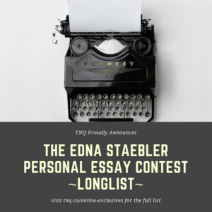 Edna Staebler Longlist Graphic