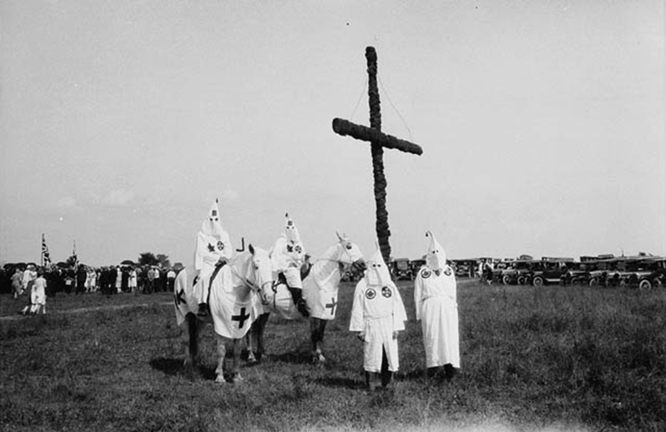 Ku Klux Klan at a gathering near Kingston, ON, 1927