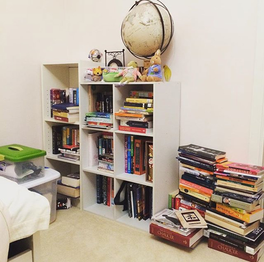 Isabella Wang Writing Space: Bedroom Bookshelves