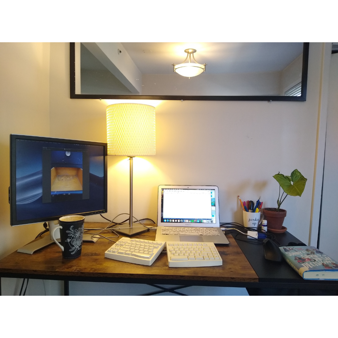 Photo of the author's current desk.